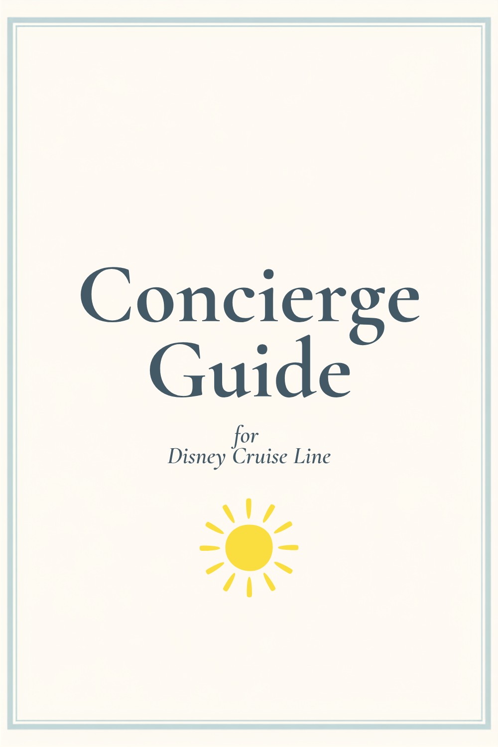 Disney Cruise Concierge Guide - Pinterest graphic