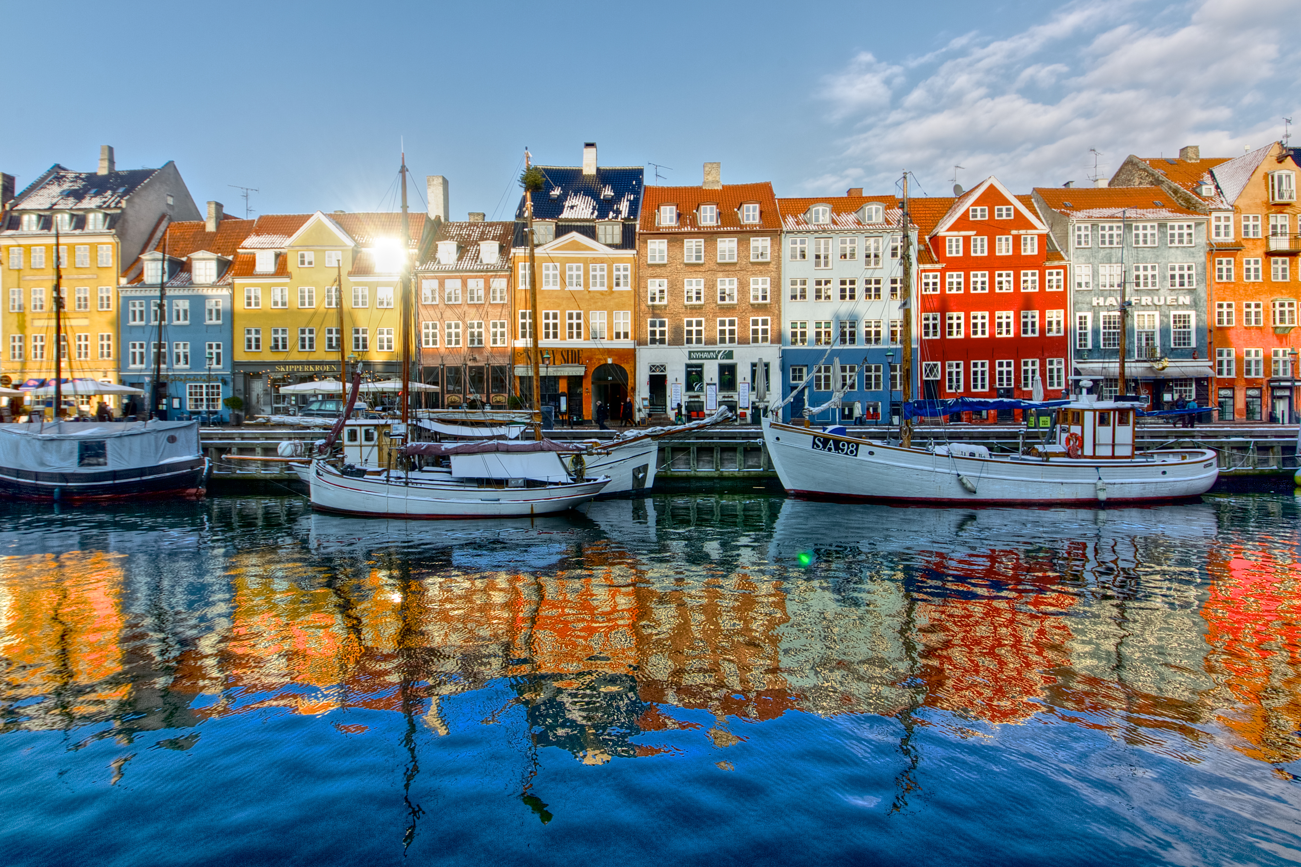 Copenhagen Nyhavn harbor Denmark - luxury cruise port destination